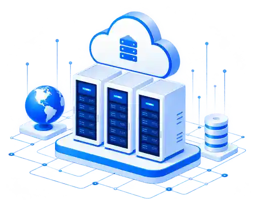 阿什本IPv6云服务器与云计算基础设施示意图